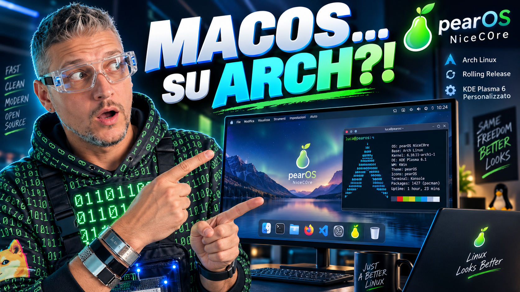 pearOS distro Linux macOS - tuttelevitediunmaker