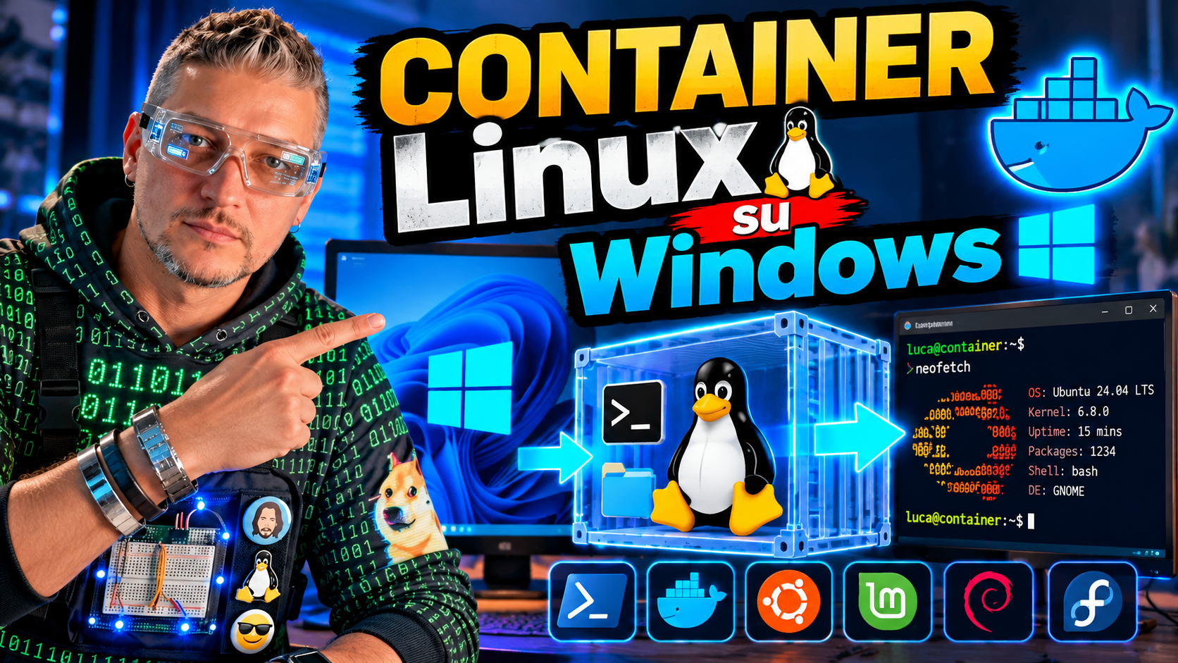 container Linux su Windows - tuttelevitediunmaker